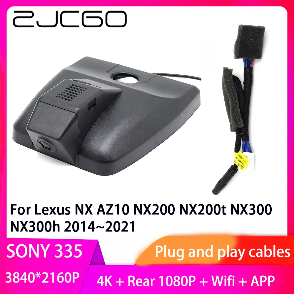 ZJCGO Plug and Play DVR Dash Cam 4K 2160P Video Recorder For Lexus NX AZ10 NX200 NX200t NX300 NX300h 2014~2021