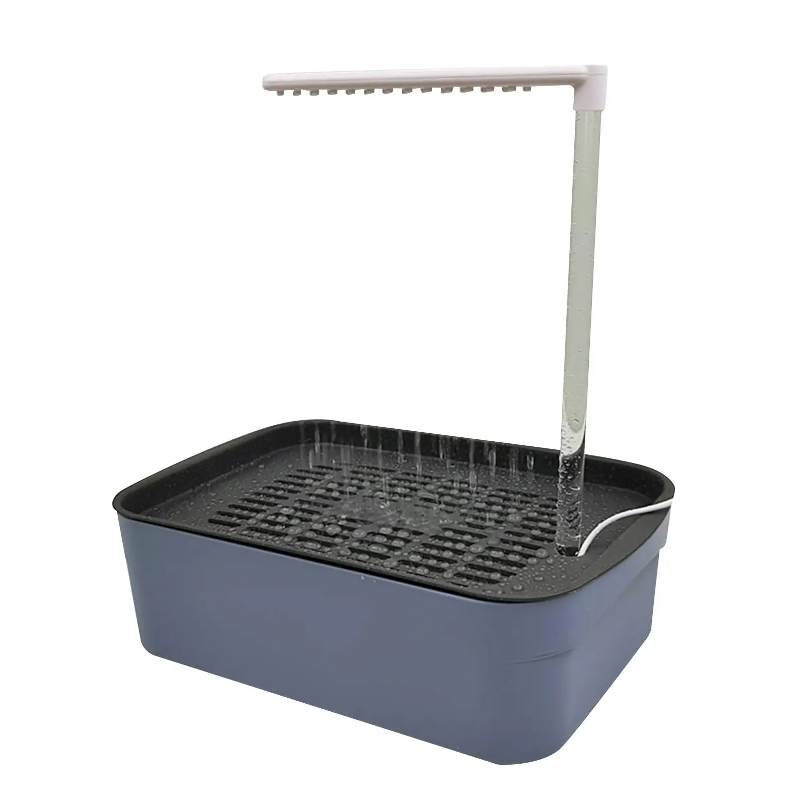 

Электрическая ванна-душ для птиц Parakeets: глубокая пластиковая емкость синего цвета для купания пингвинов и крупных домашних птиц