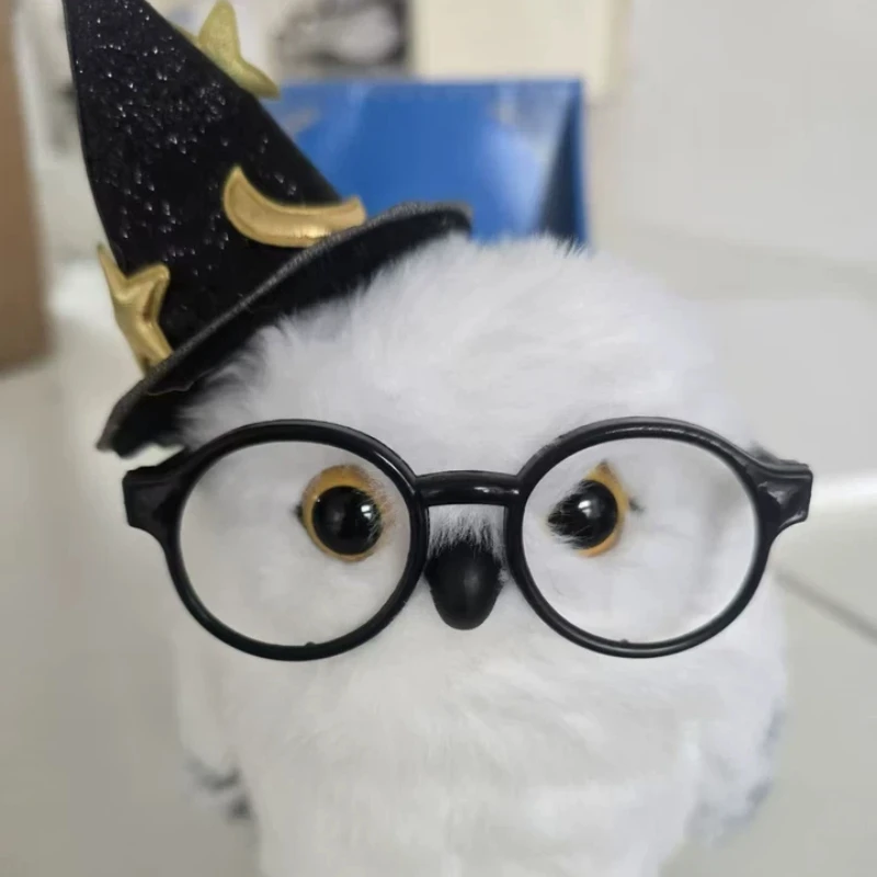 Hedwig Owl Plush Toy Interactive Standing Shoulder Stuffed Animal Soft Fluffy Companion For Adult Bedroom Decor Collection view 5