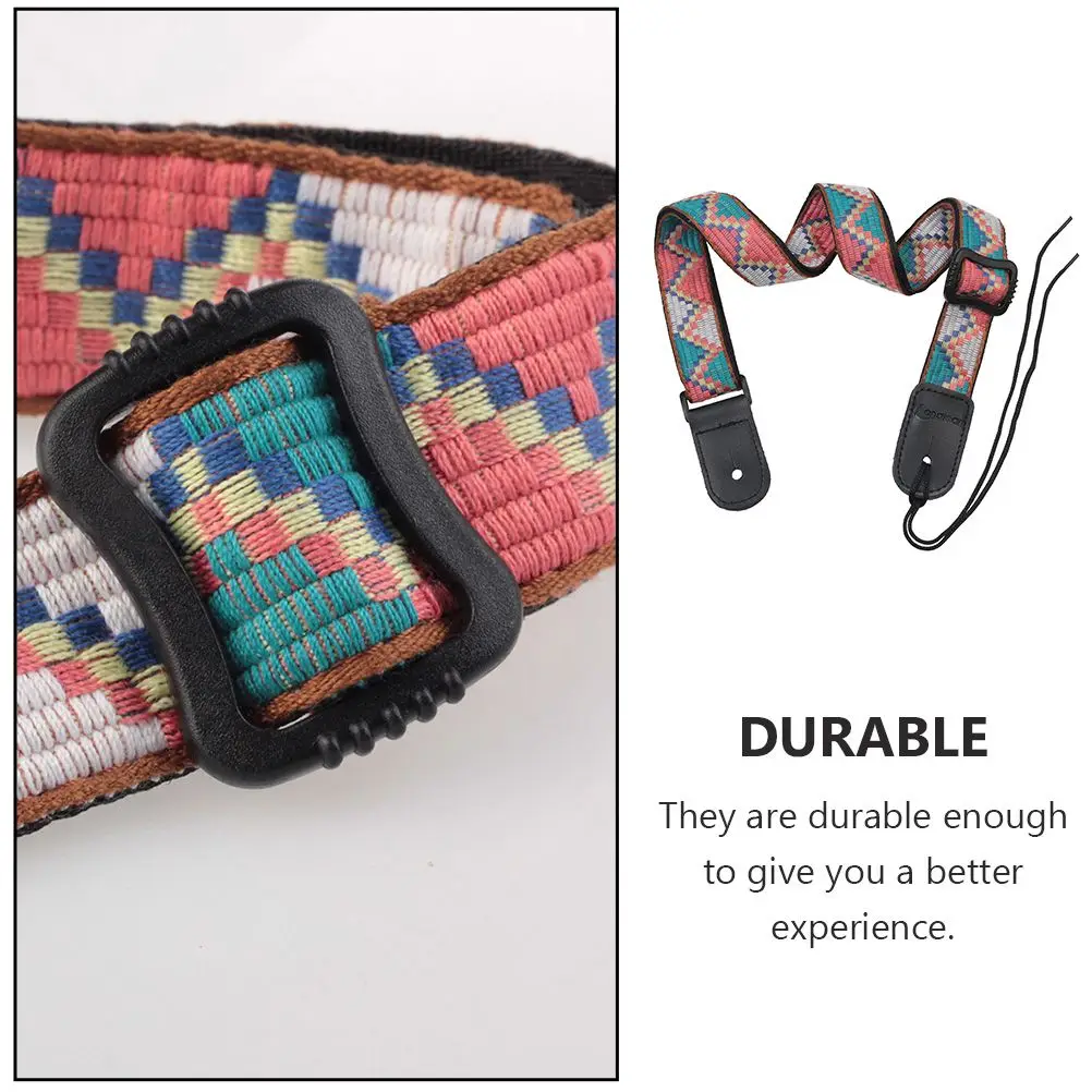 

Ukulele Strap Durable Fashionable Bohemian Style Creative Practical Shoulder Accessory Comfortable Long Lasting Nylon