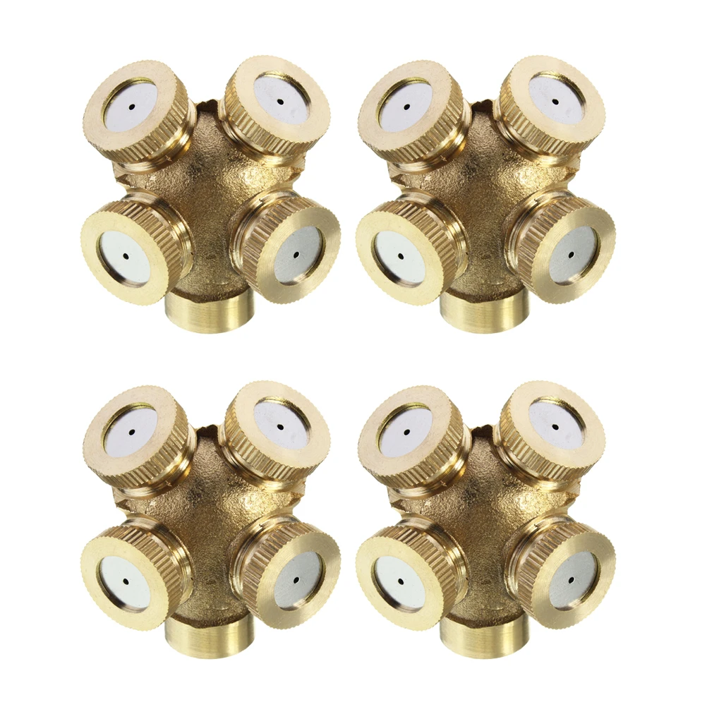 

4 Hole Sprinkler Nozzle High Pressure Water Sprayer Cooling Irrigation Lawn Garden Agriculture Industrial Spray Head