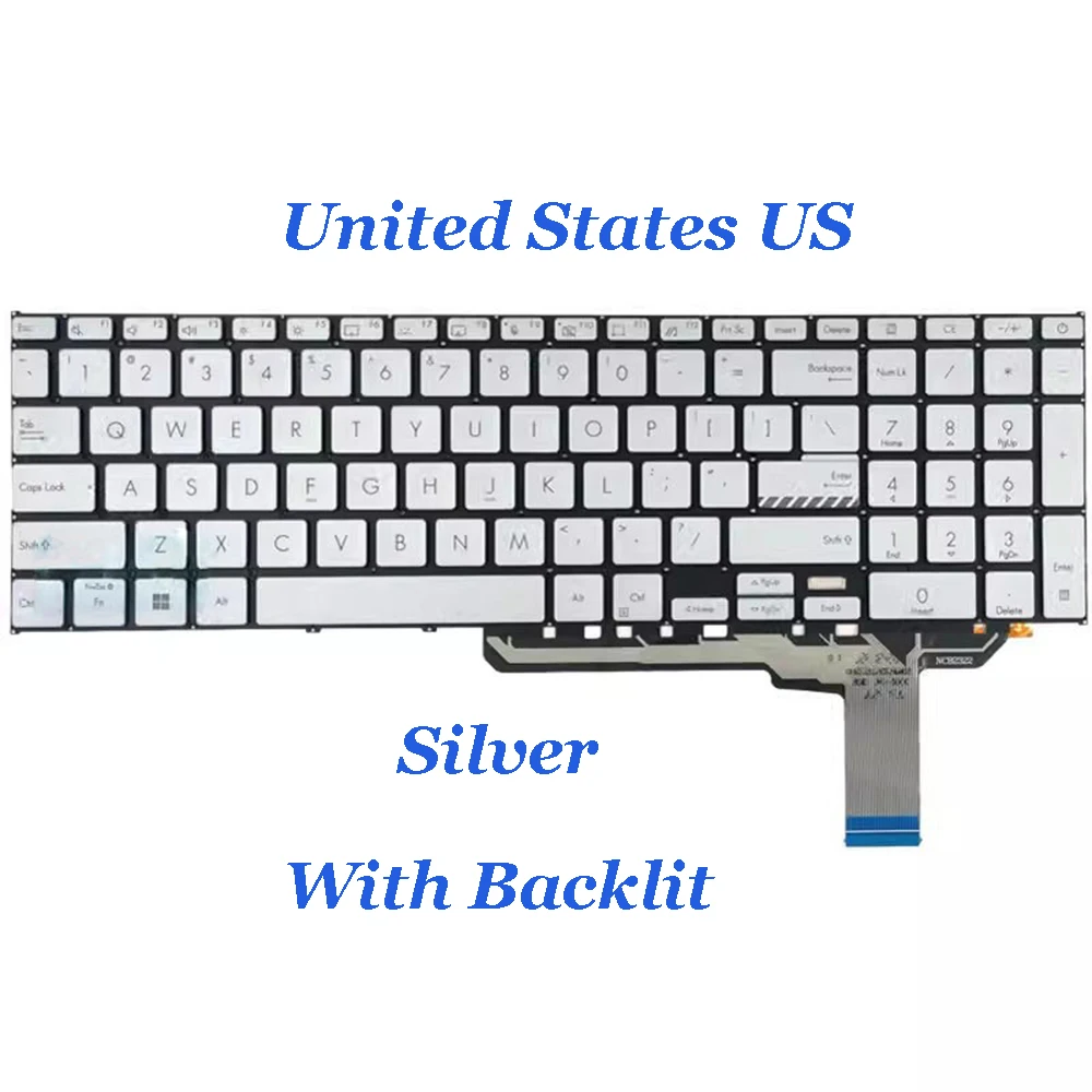 

SP\US Keyboard For ASUS X1702ZA X1703ZA X1704Z X1704ZA X1704VA X1704VAP S1702ZA S1703ZA S1702QA S1703QA S1704Z S1704ZA S1704VA