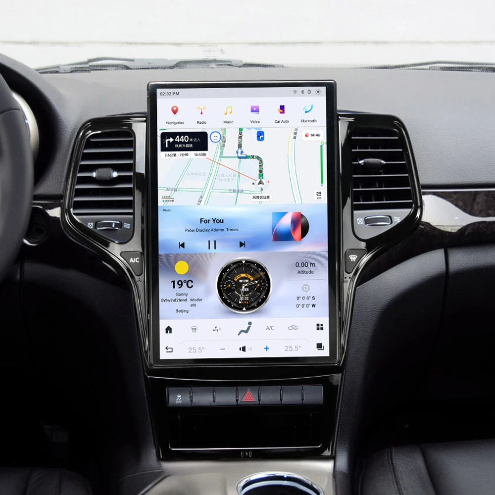 

Мультимедийный плеер для 2011 2012 2013 Jeep Grand Cherokee GPS Beidou Glonass автомобильное радио Carplay Android 13 головное устройство QLED экран