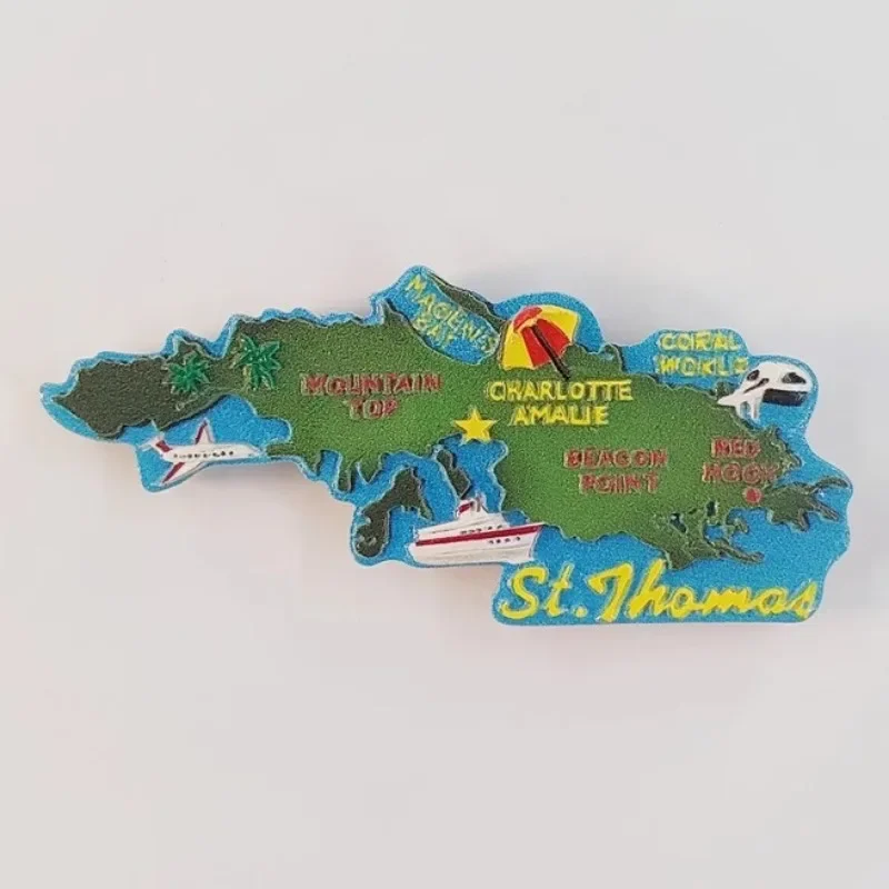 Saint Thomas Fridge Magnets Caribbean Sea Travelling Souvenirs Virgin Islands Fridge Stickers Home Decor Wedding Gifts