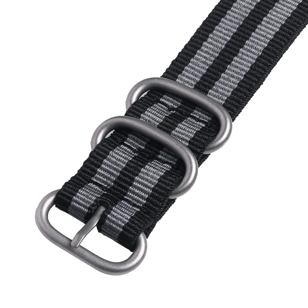 

Durable Nylon Watch Strap 22Mm Woven Band Machine Washable Stink-Free Adjustable Easy Install Spring Bar Tool Included Silver