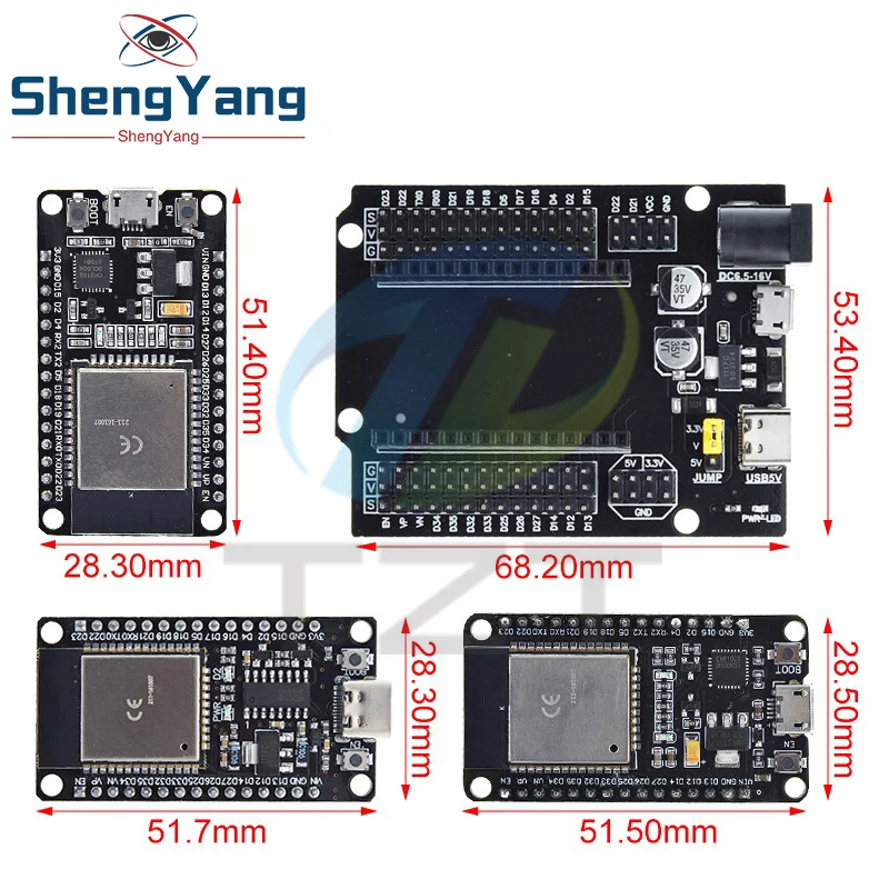 ESP32 Development Board TYPE-C USB CH340C WiFi+Bluetooth Ultra-Low Power Dual Core ESP32-DevKitC-32 ESP-WROOM-32 Expansion Board