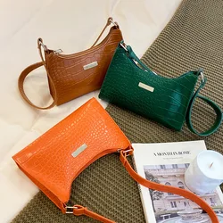 Fashion Shoulder Bag Crocodile Pattern Underarm Bag for Women Exquisite Crossbody Tote Purse Luxury Brand Handbags Shopping Bags