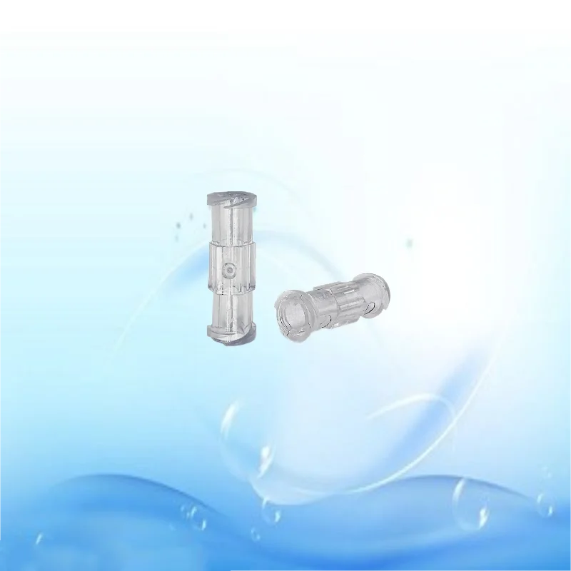 50 stücke Doppel Gewinde Luer Lock Adapter Einweg Sterile Paket Transparent Kunststoff Pneumatische Teil Zwei-weg Transfer