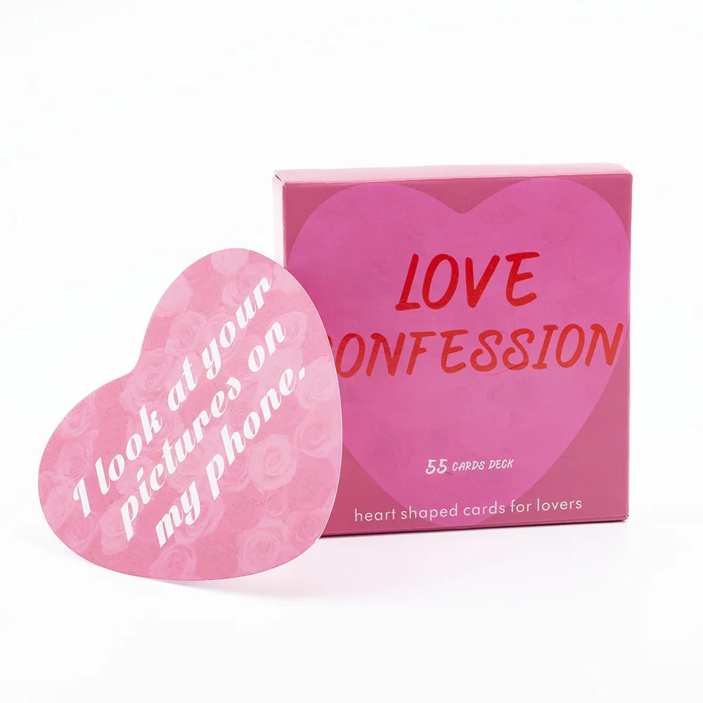 

Настольная игра на английском языке с признанием, версия 55, Настольная колода с сердцем для гадания, судьба, любовь, слова, что означает 9*8,1 см