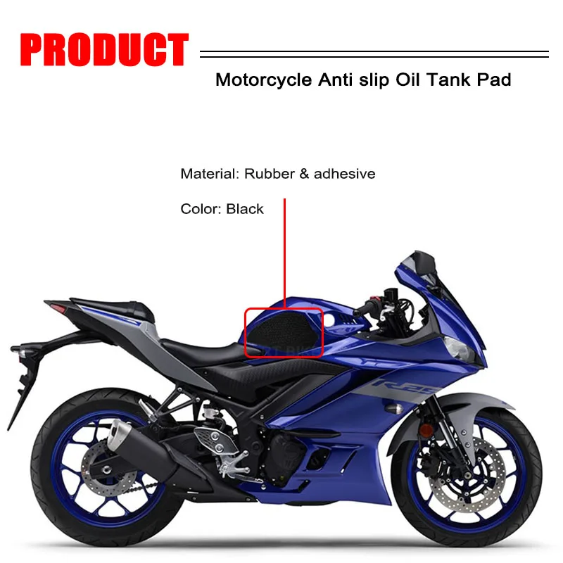 YZF-R25 YZF-R3 Motorcycle Side Fuel Tank Pad Protector Stickers Decal Gas Knee Grip Traction Pad For YAMAHA YZF R3 R25 2019-2023