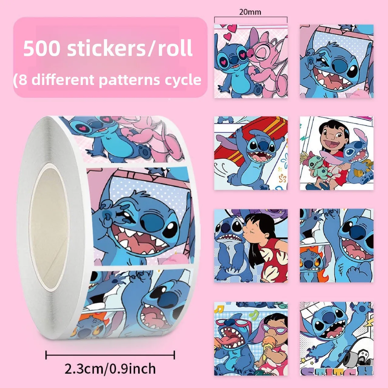 ديزني 5 أنماط من ملصقات لفة الغرزة DIY الكرتون اللوحة مجلة المواد ملصقات لاصقة شريط عزل الديكور