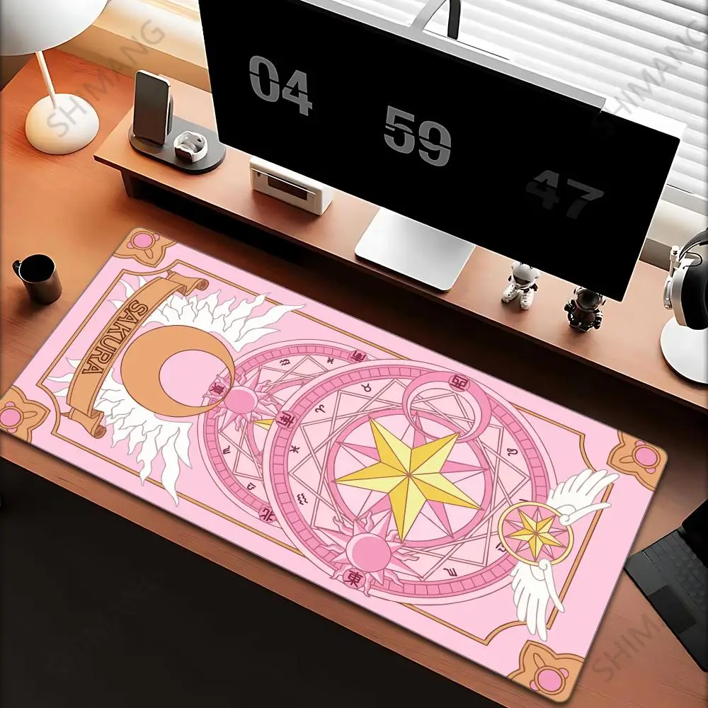 

Anime Card Captor Sakura Mousepad Kawaii Purple Deskmat Offices Carpet Large Gaming Accessories Laptop Computer Rubber Mouse Pad