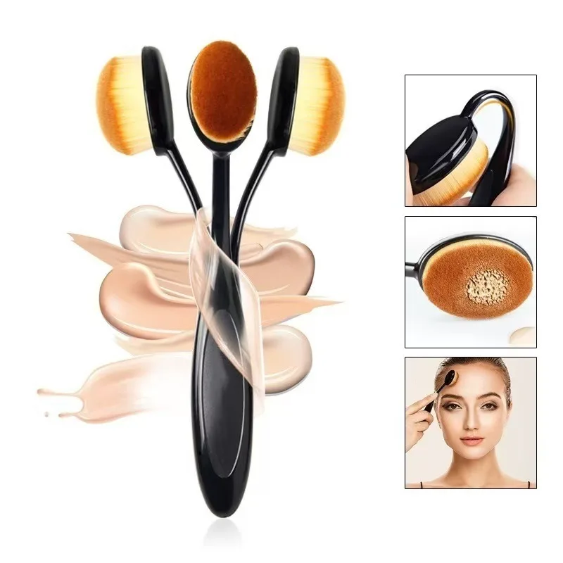 Toothbrush‑Shaped Foundation Brush Multipurpose Makeup Tool BB Cream Liquid Foundation Blush Nail Art Dust Powder Application