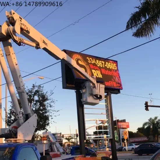 Custom Weatherproof Outdoor LED DisplayConstruction With Rear Maintenance Hx4-R Outdoor Fixed Display