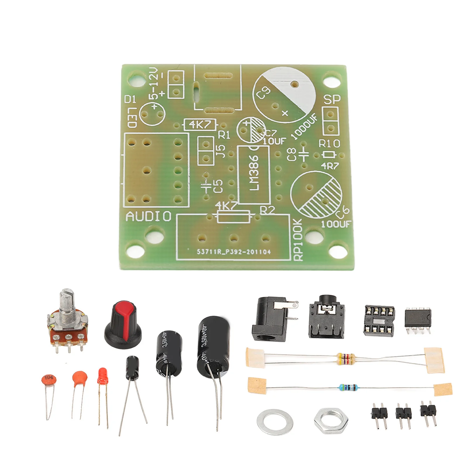 LM386 Audio Amplifier Kit Super Mini Smart Electronic DIY Module Board FR4‑A PCB 3‑12V mart Electronic DIY Kit
