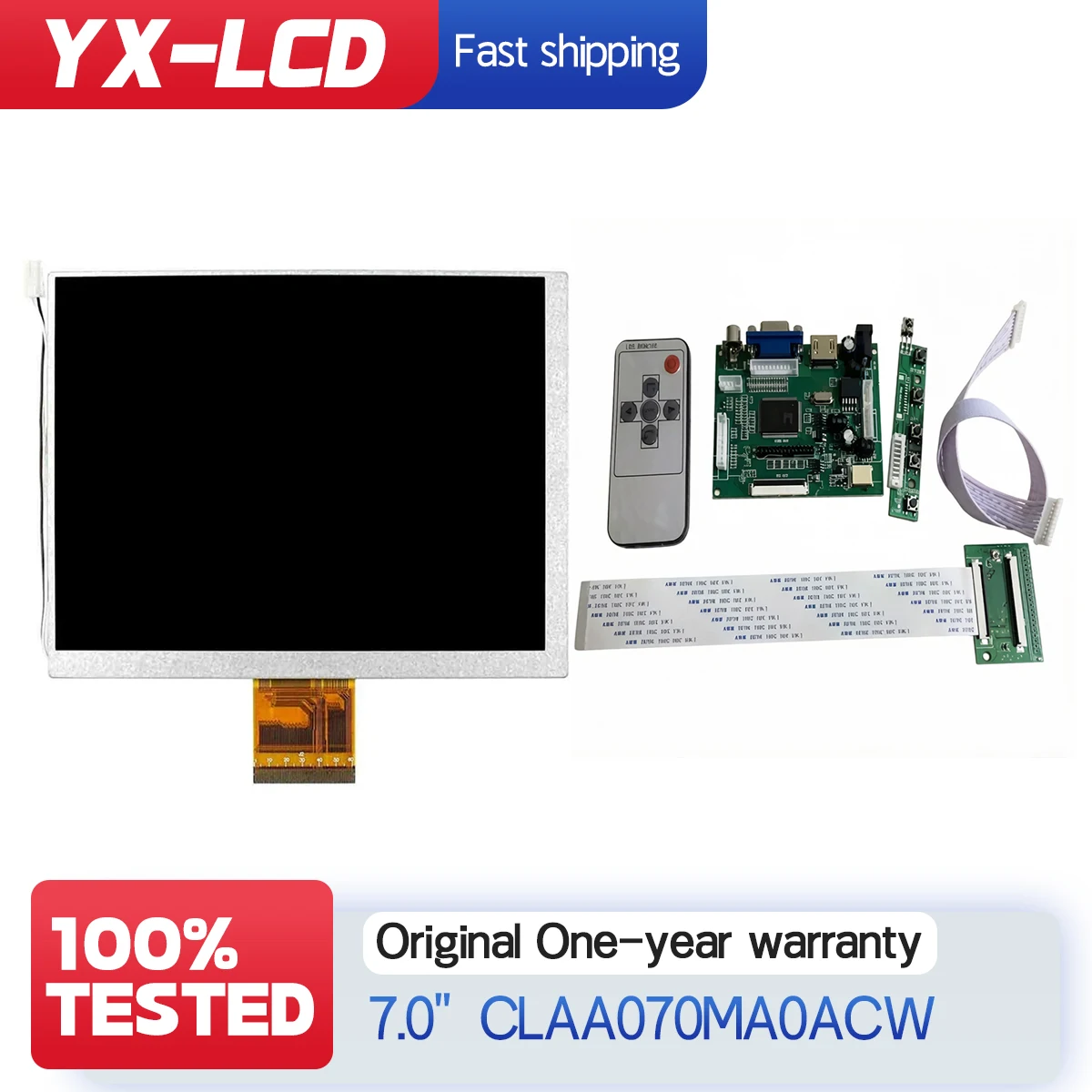 

7.0" 800X600 4:3 CLAA070MA0ACW LCD Display screen Compatible-HDMI VGA Control Driver Board Monitor Panel
