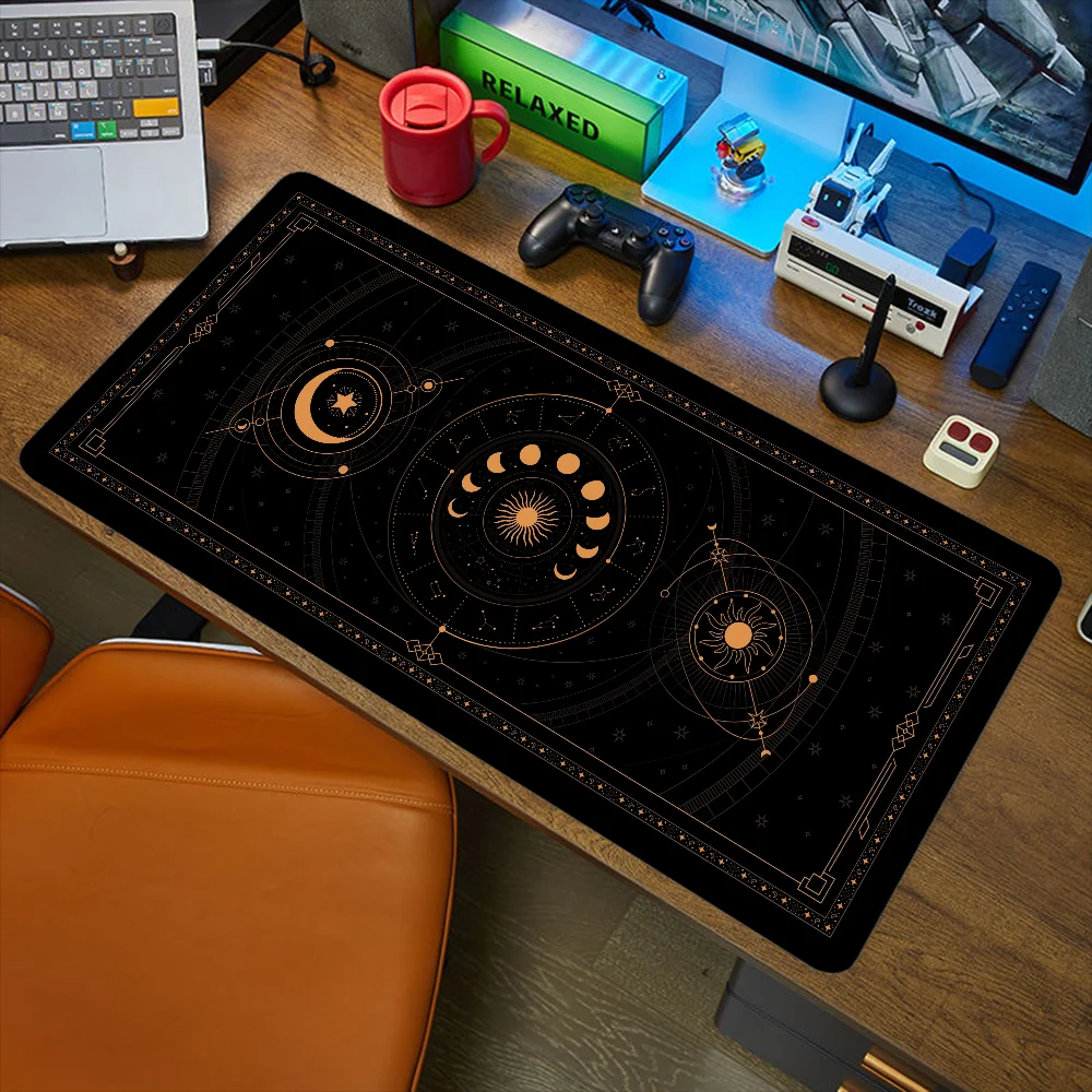 Oracle-noire Desk Mat Xxl Mouse Pad Anime Pc Gamer Computer Table Gaming Mats Office Accessories Mousepad Large Mause Pads Setup