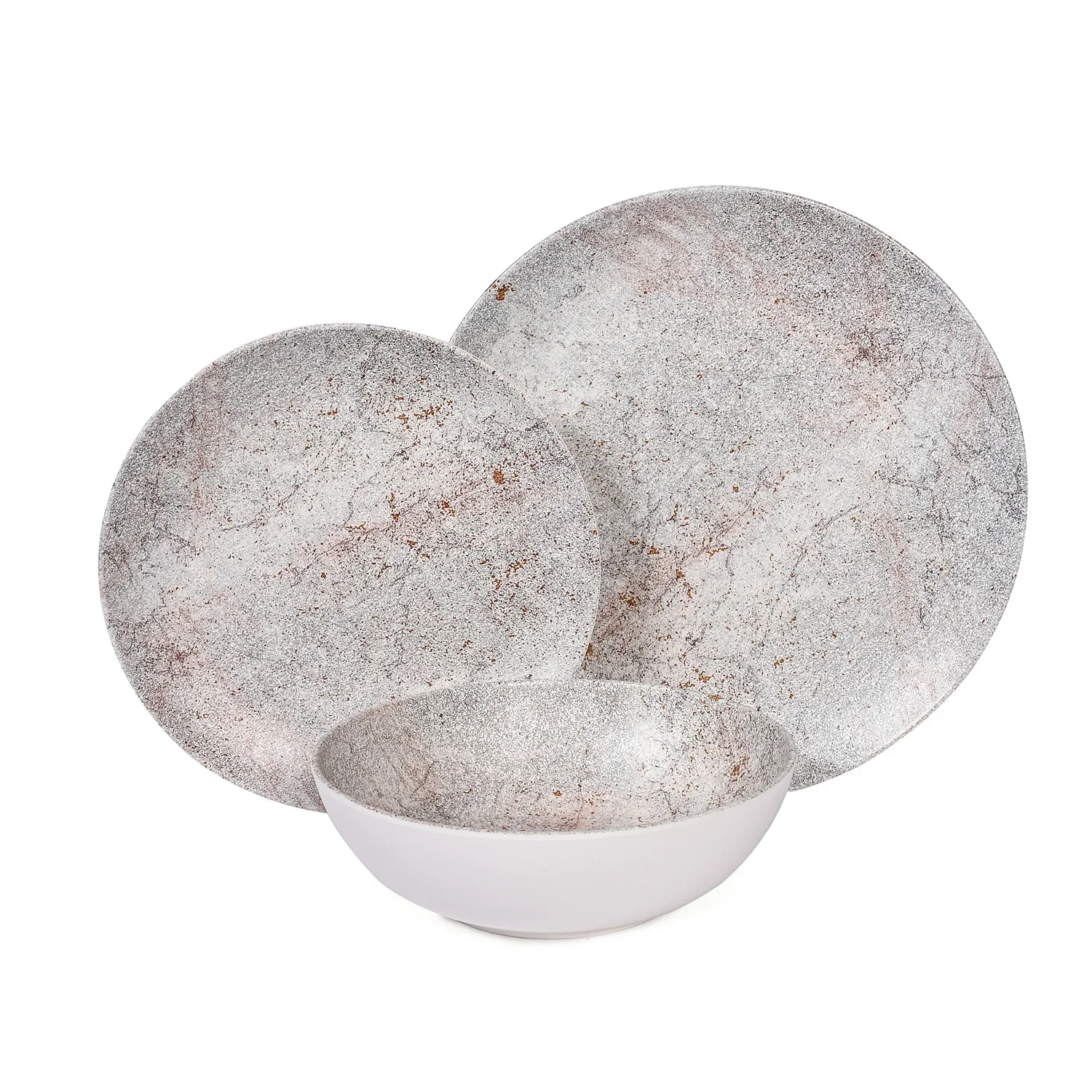 

Stone Design Melamine Tableware Indoor or Outdoor Everyday Use Dinnerware sets