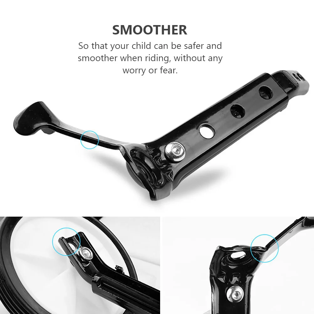 

1 Pair Kids Bike Training Wheels Adjustable Auxiliary Wheels Slip-Proof Stabilizer For 16-24 Inches Bikes Rear Support Mounted