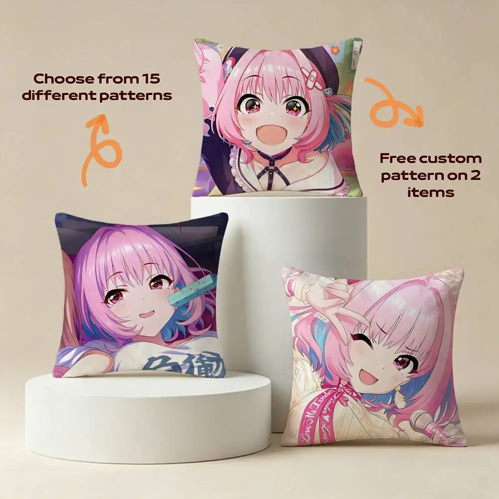 Chaotic Idol Riamu Yumemi Square Sofa Pillow Cover Solid Color Living Room Home Decor Cushion Case