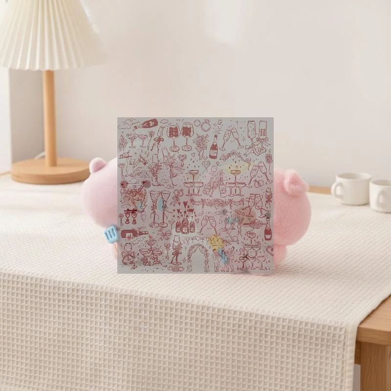 Cute Plush Piggy Bag Charm Creative Doll Student Gift Portable Decorative Keychain Cartoon Style Universal Scene Piggy Design