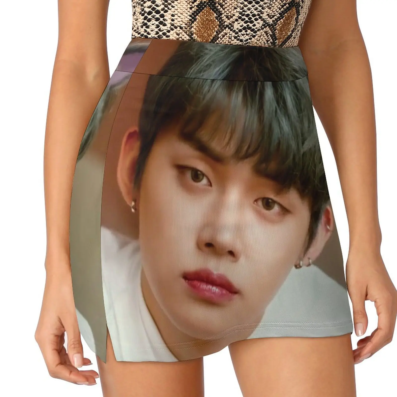 

TXT Yeonjun (Cat & Dog) Mini Skirt kawaii skirt korean style clothing Clothing skirts for woman