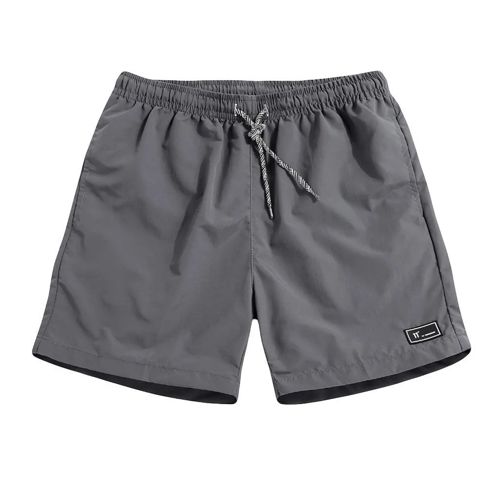 Calça de praia fina de secagem rápida masculina, calça curta esportiva casual, roupas em tamanhos grandes, verão, nova, 2022