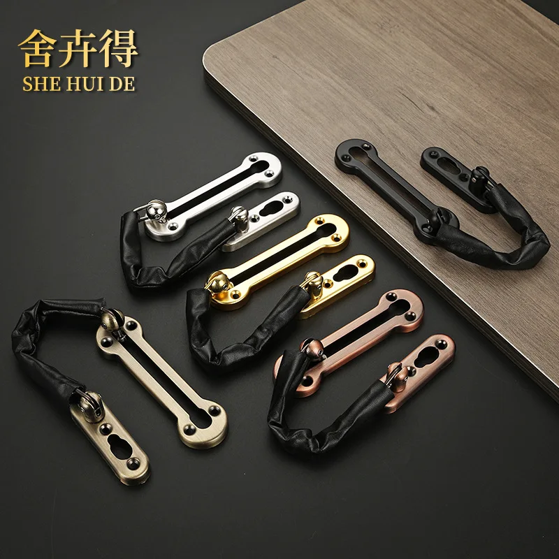 Stainless steel anti-theft chain large thickened, household safety door lock