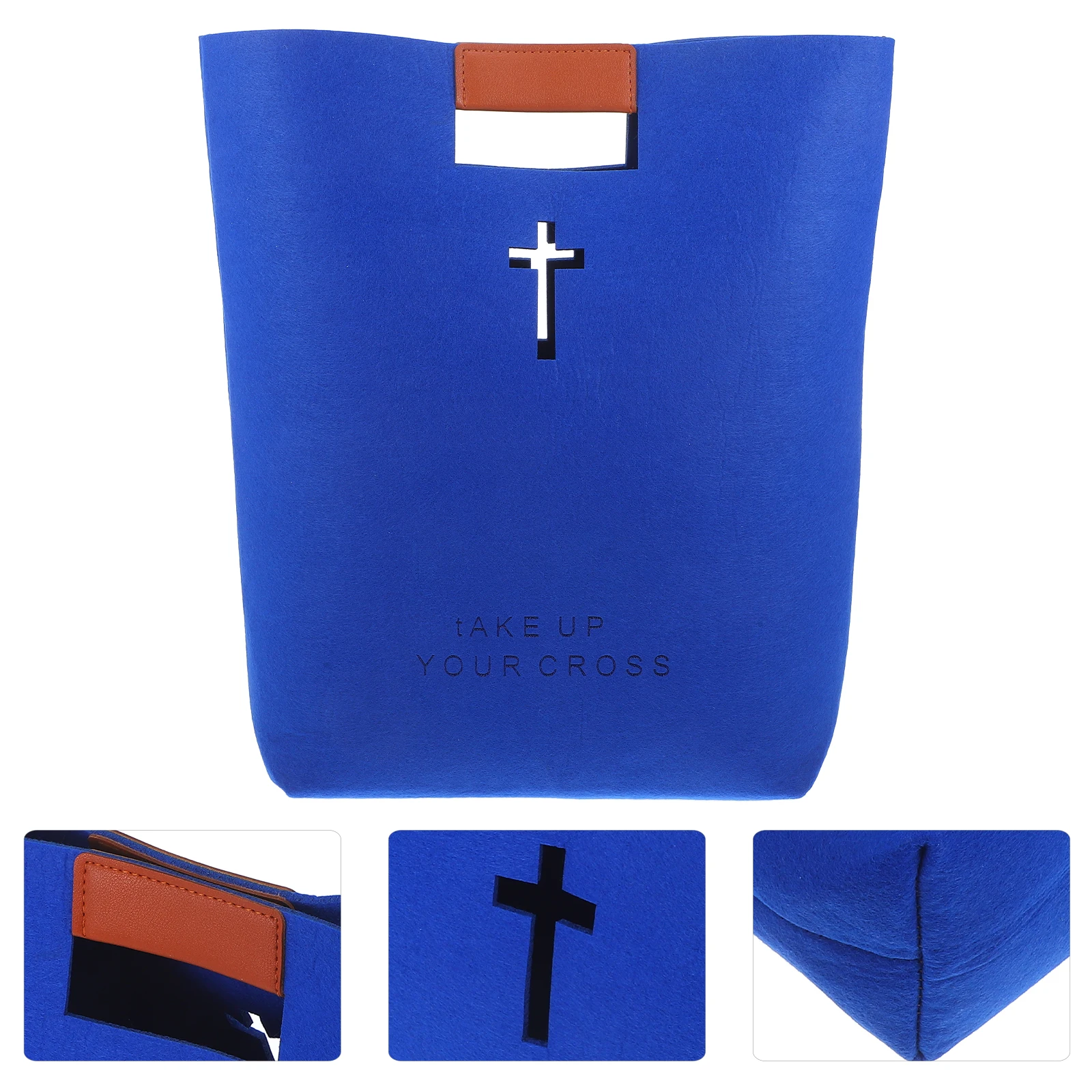 

Felt Bible Tote Bag Reusable Shopping Grocery Bags Briefcase Study Storage Capacity Practical Novel Style Versatile