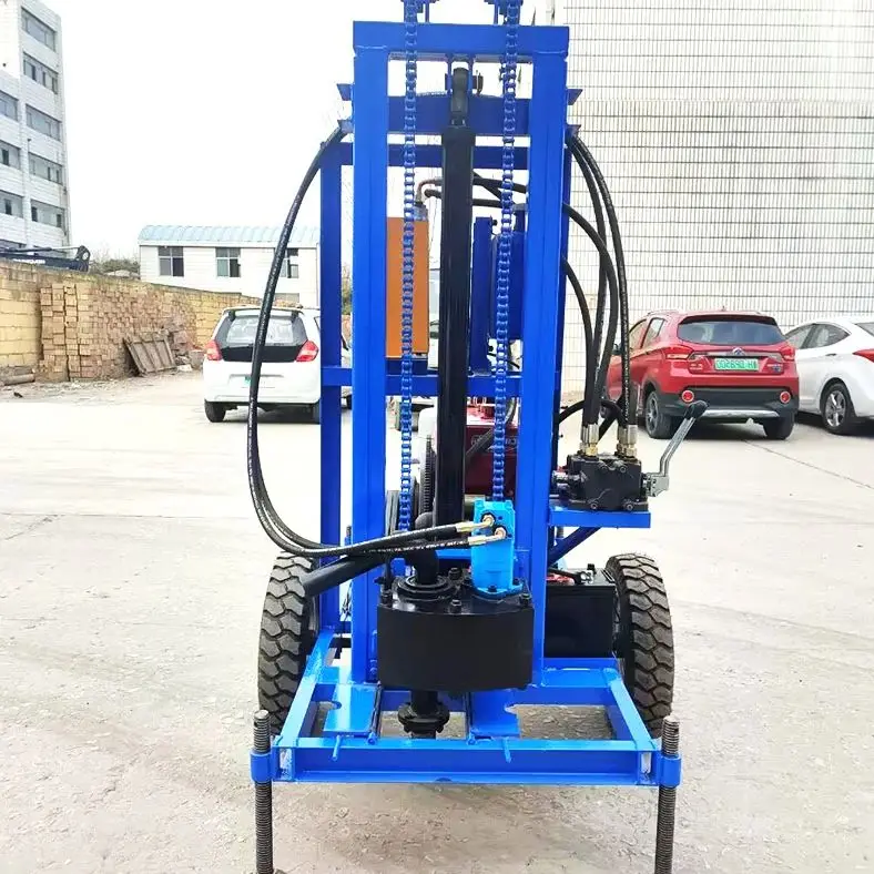 

Customized Hydraulic Portable Diesel Water Well Drilling Rig 22HP 25HP 28HP 30HP 35HP 100m 150m 180m Wheel Crawler