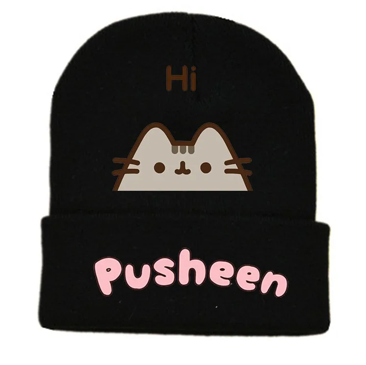 Pusheen Knitted Hat Boy Girl Beanies Winter Warm Outdoor Knit Cap Cartoon Anime Fat Cat Headgear Cute Boys Hat Cool Child Gifts