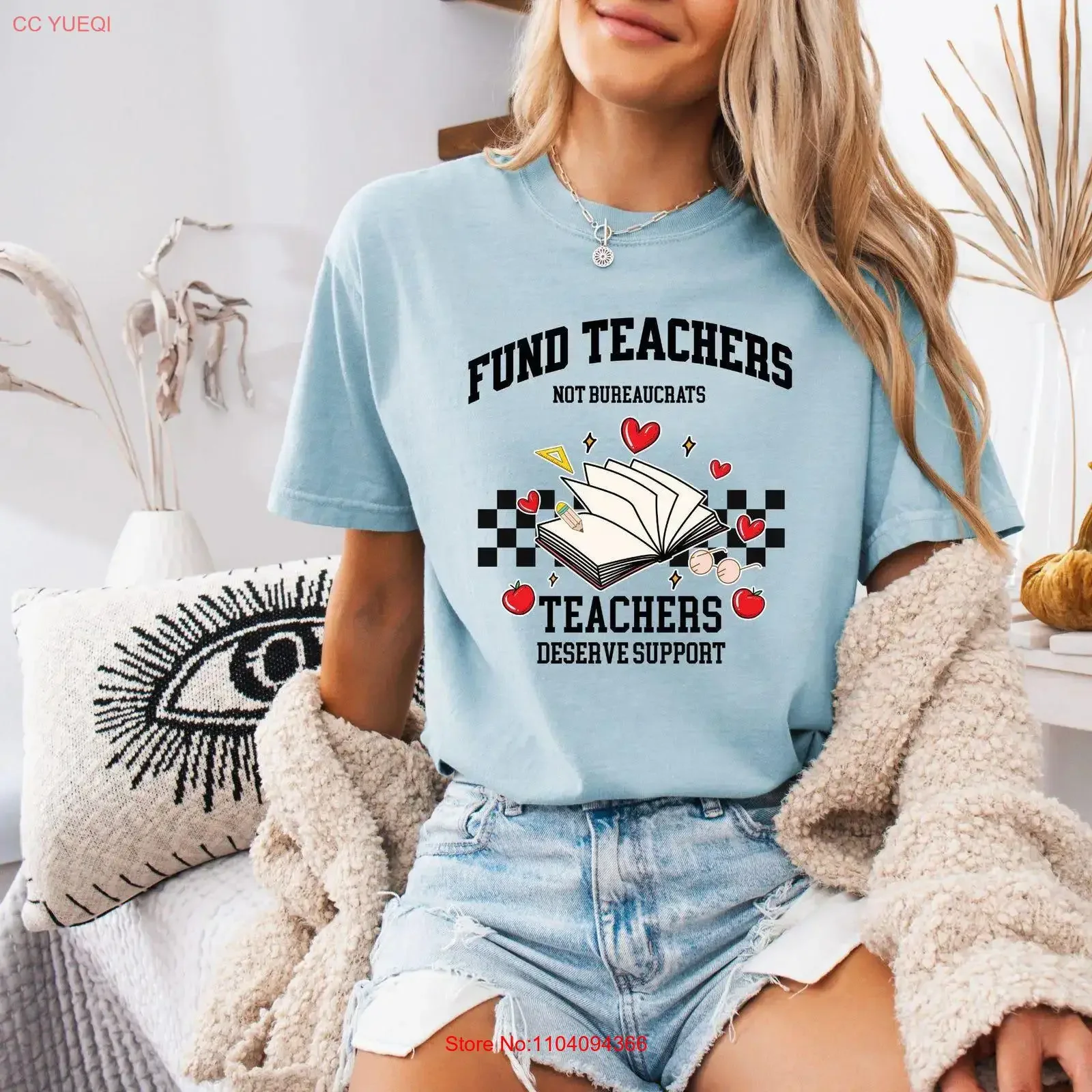 Fund Teachers Not Bureaucrats T Shirt Save Dept of Education Protect Children Protest for Teacher Democrat Educator vintage
