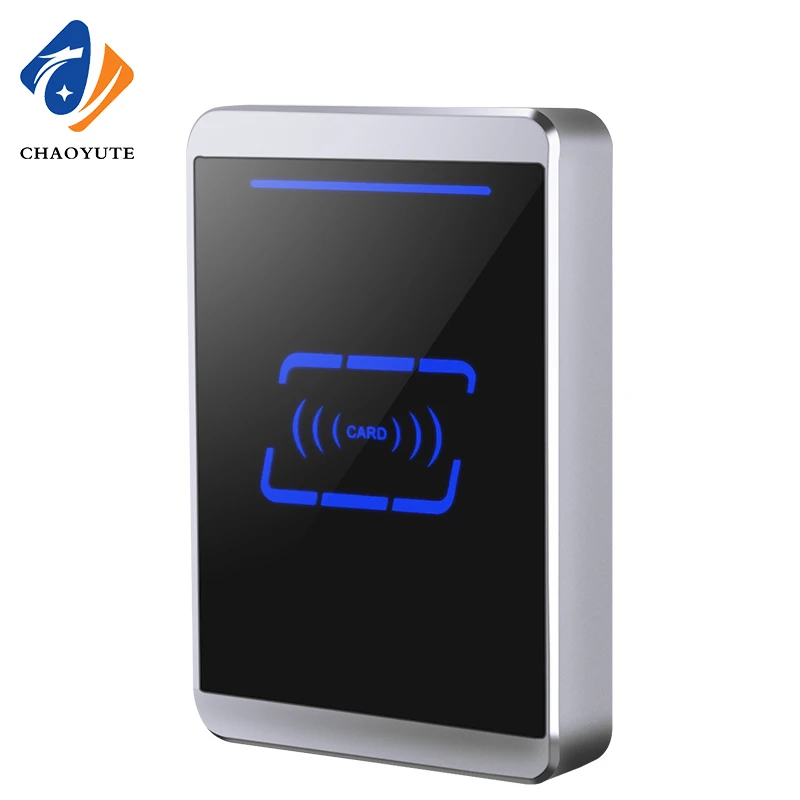 Waterproof ID/IC RF Card Reader With Metal Shell Tempered Glass Panel, RS485/RS232/TTL Communication, Access Control Reader