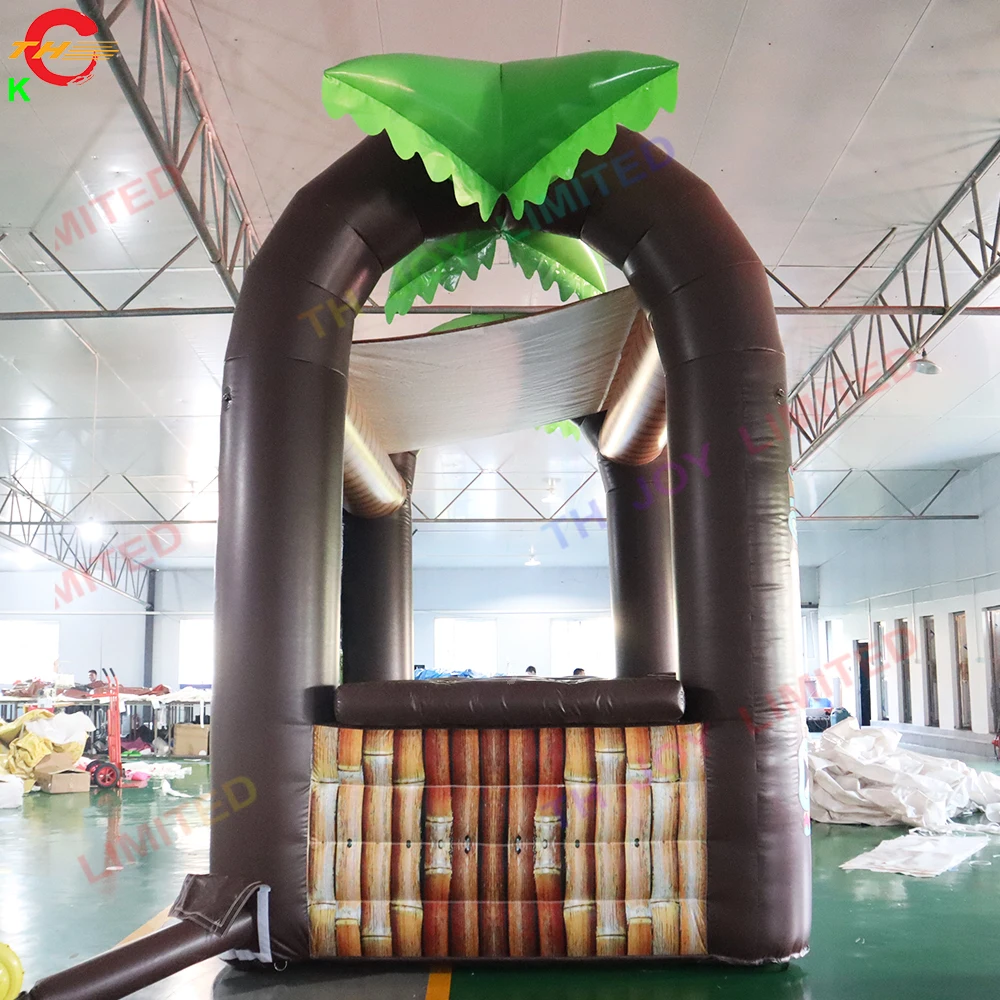 Free Door Shipping 4.5x3m Inflatable Snack Booth Inflatable Ticket Food & Drinks Selling Cabin Tent for Sale