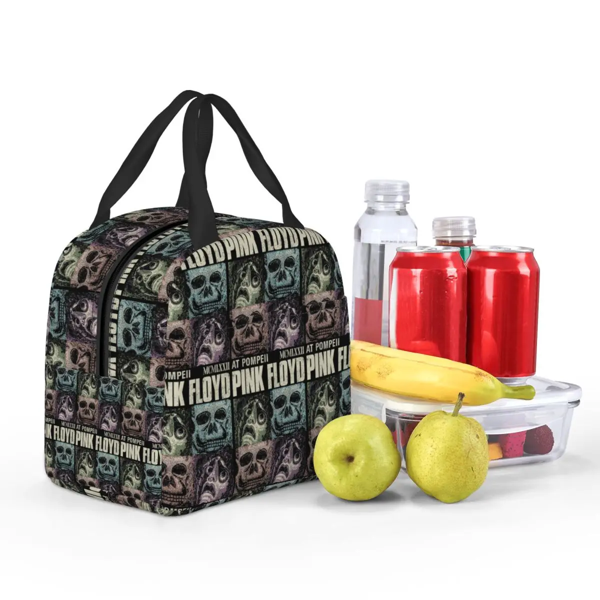 Pink Floyd Live At Pompeii Memento Mori Insulated Lunch Bag for Women Kids Portable Food Boxes Thermal Lunch Box Tote view 6