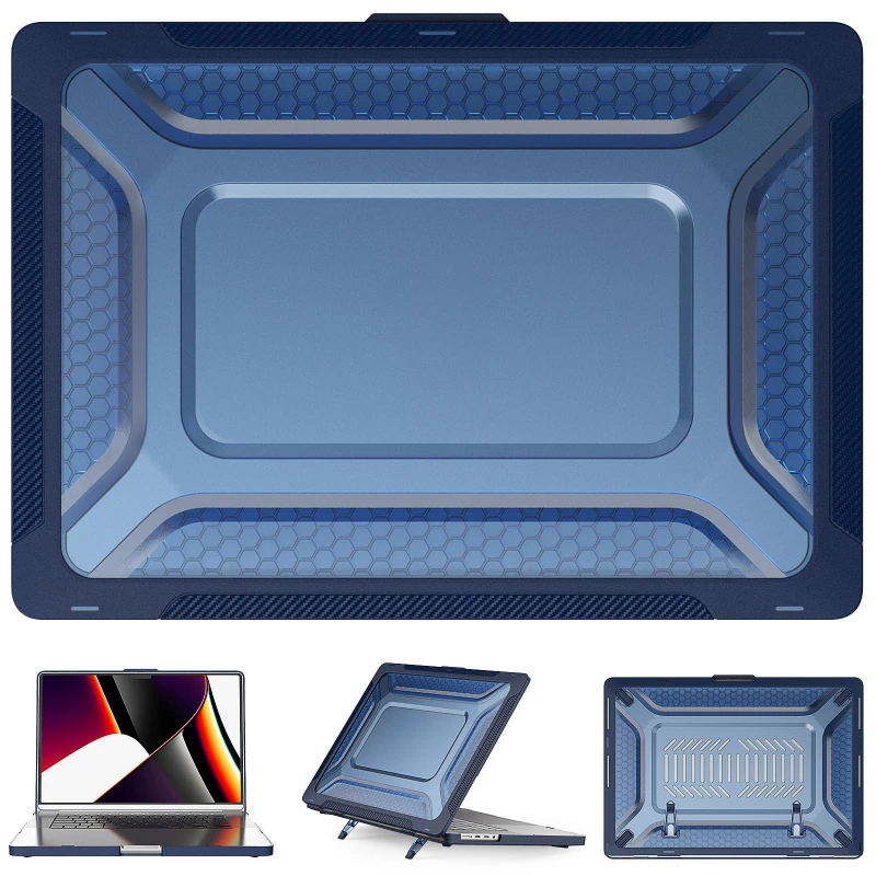 Imagem -03 - Laptop Case para Macbook Pro Suporte Inferior Dobrável Casca de Ventilação Capas Unissex 14 2023 2023 Lançamento