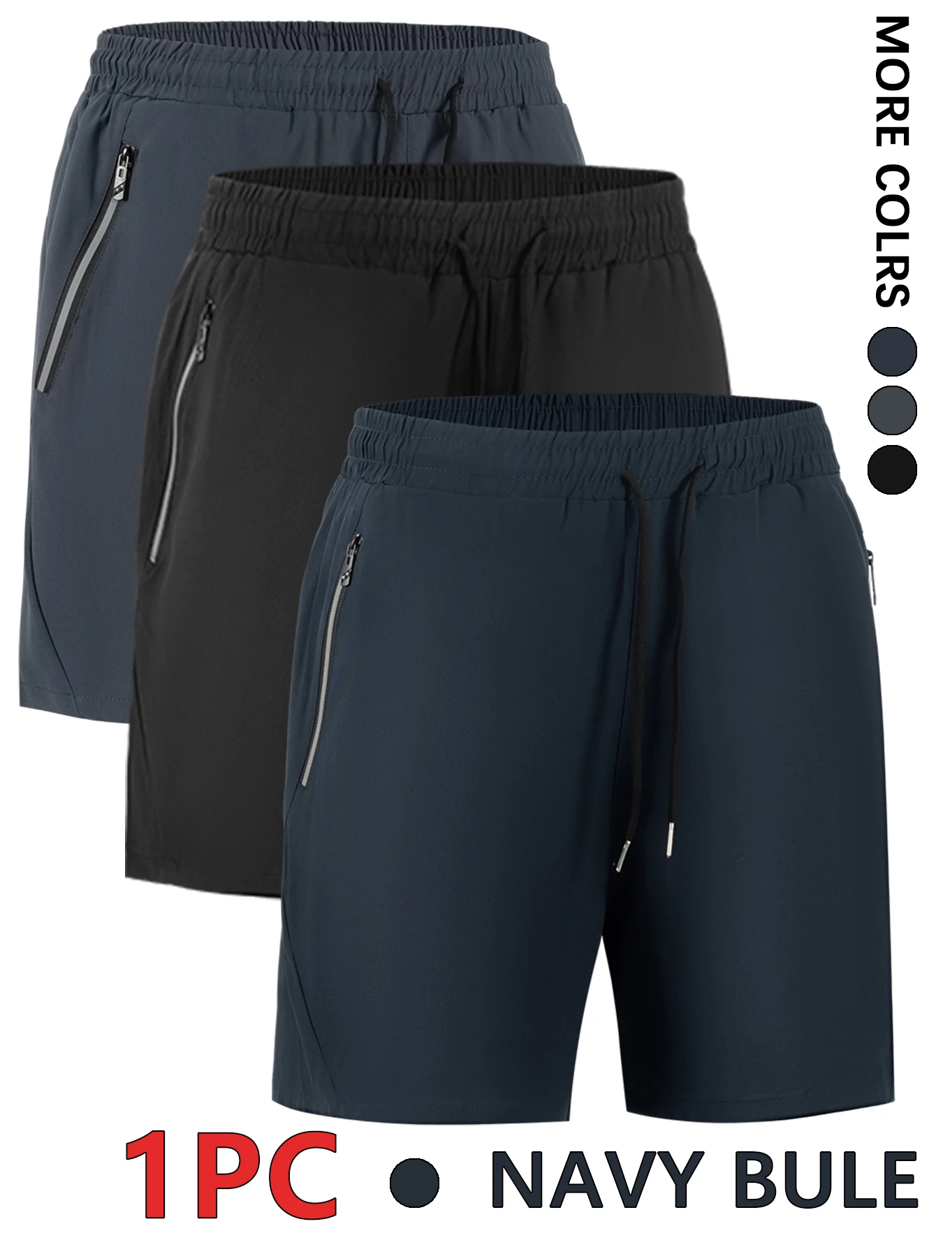 Men's Solid Color Regular Fit Casual Gym Shorts with Drawstring and Elastic Waistband, Ideal for Summer Basketball Beach Vacatio