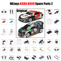 WLtoys 1/28 K989 K969 RC Original Spare Parts Screw Set Upgraded Differential With Extended Dog Bone Shock Battery Seat Parts 2