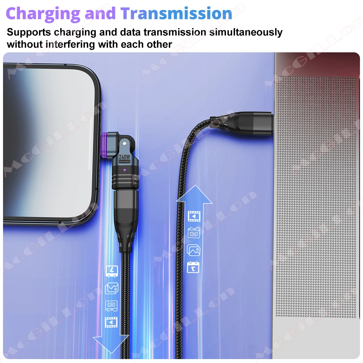 PD 240W 磁気USB Cアダプター 16ピン USB-C - Type C 急速充電ケーブル USB Cメス変換アダプター Samsung iPhone Xiaomi Macbook対応