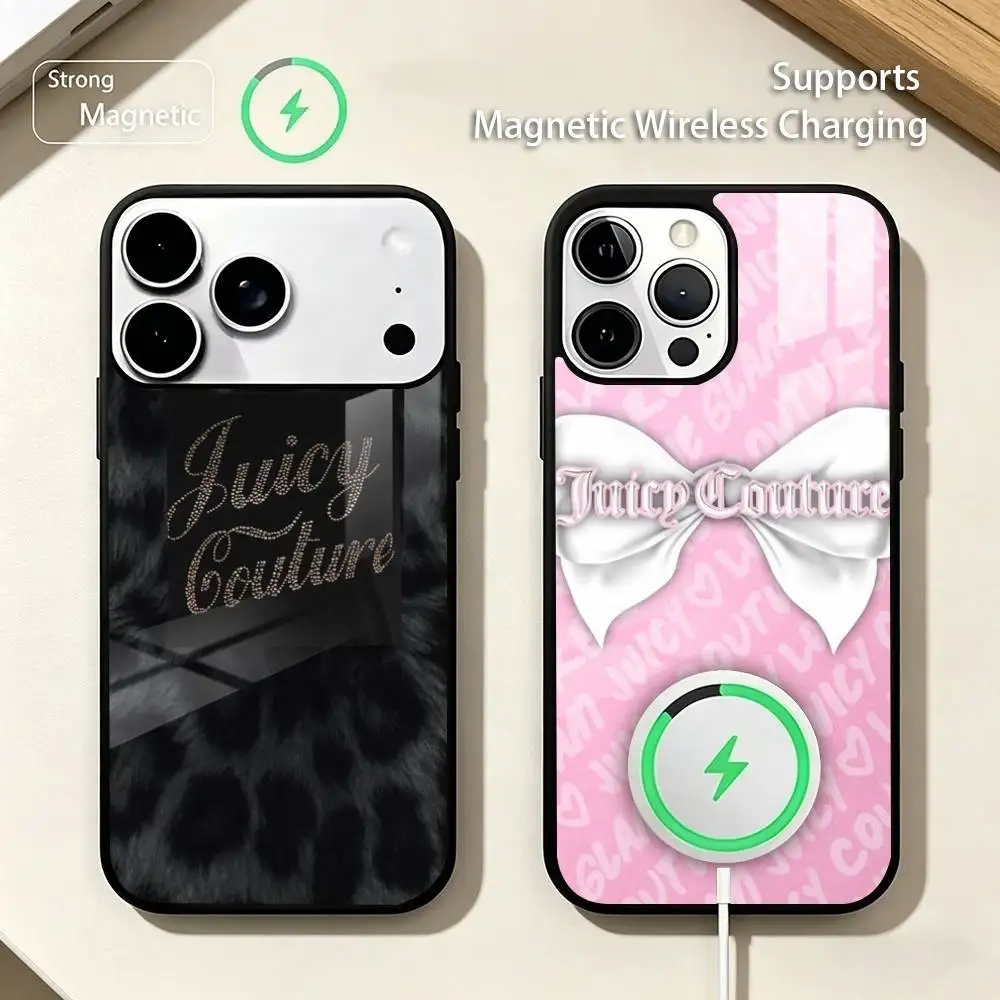 

Fashion J-Juicy Couture brand Phone Case For iPhone17,16,15,14,13,12,11 Plus,Pro Supports Magnetic Wireless Charging