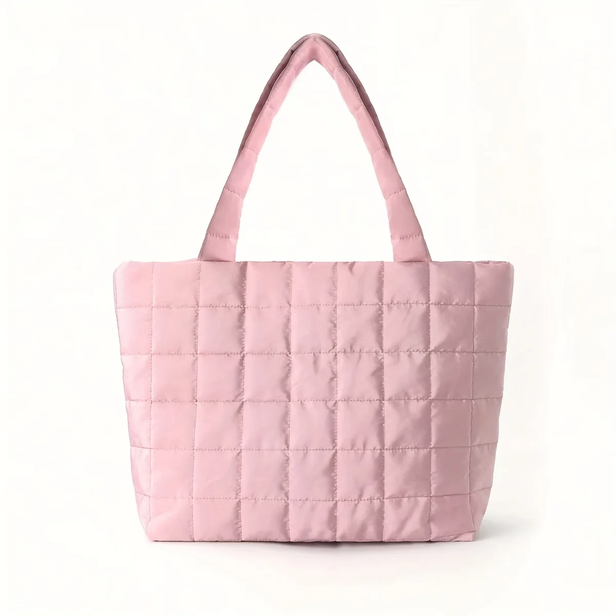 Autumn Winter Women Tote Bag Quilted Shoulder Handbags Rhombus Pattern Purses Handbags Solid for Daily Holiday