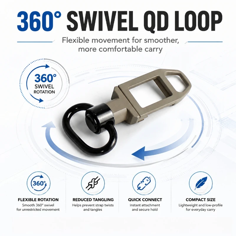 Hobby Prop Alloy Quick Release Connector Rotatable Snap Hook Accessory for Outdoor Activity