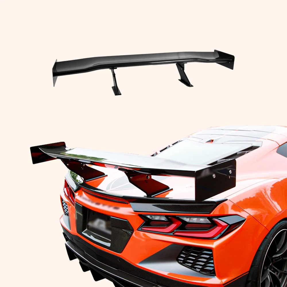 

For Chevrolet Corvette C8 2 Door 20-24 Carbon AP Style Rear Trunk GT Spoiler