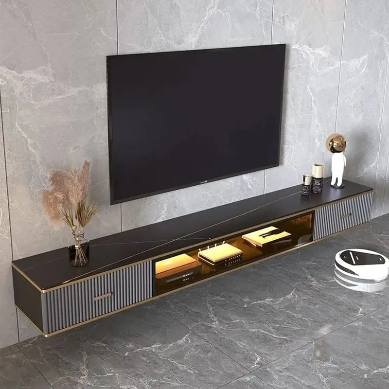 

Granite Wall Tv Stand Standing Hanging Black Bedroom Multifunctional Tv Table Storage Mobile Tv Soggiorno Sofaset Furniture