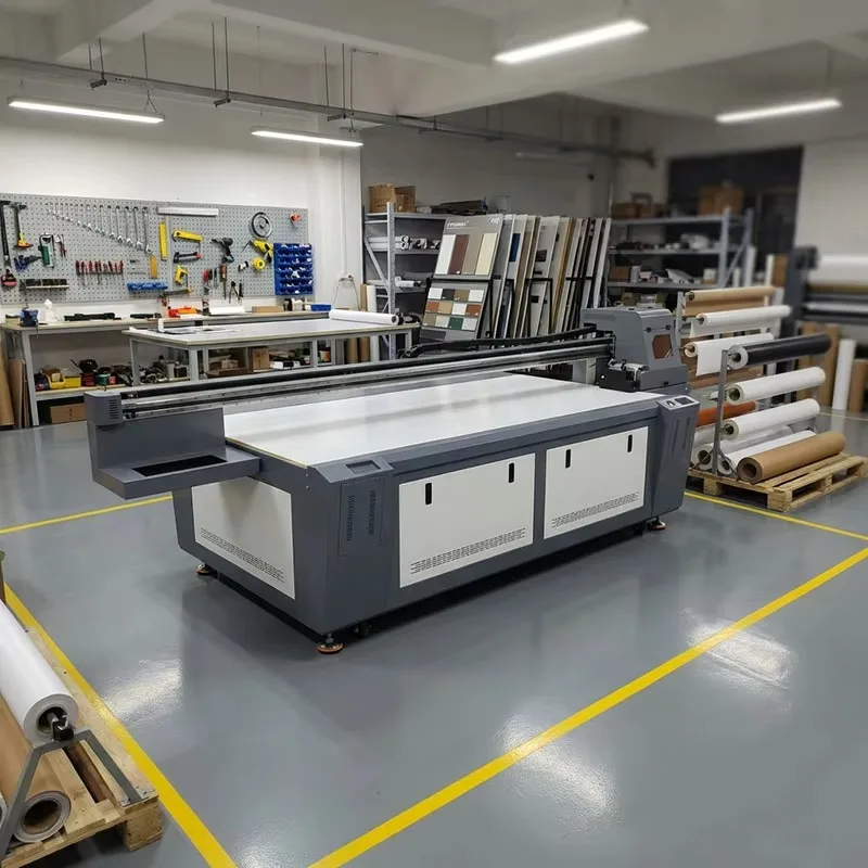 Customized Dahao 2.5m UV Inkjet Flatbed Printer With XP600 Printhead For Leather/Acrylic/Glass/Metal-Industrial Use Card Printer