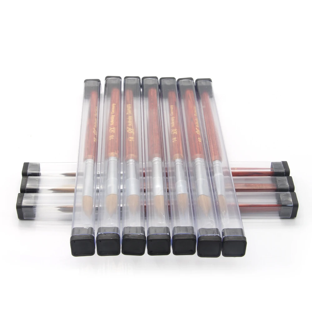 

Набор кистей для ногтей 2023: деревянная ручка, акриловая кисть, 100% натуральный ворс колинского, инструменты для нейл-арта