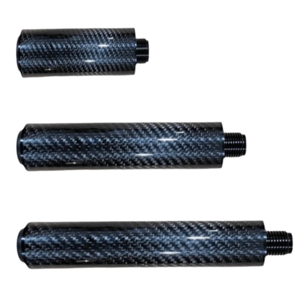 Carbon Fiber Billiard Cue Tips 3 Length Options Lightweight Pool Cue Tips Glossy Black Billiard Accessories for for CUETEC