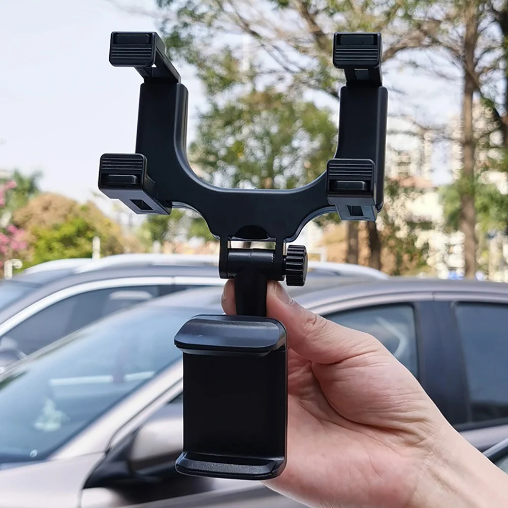 Car Phone Bracket Navigation GPS Stand 360° Foldable Adjustment Car CellPhone Support Universal Car Rearview Mirror Phone Holder