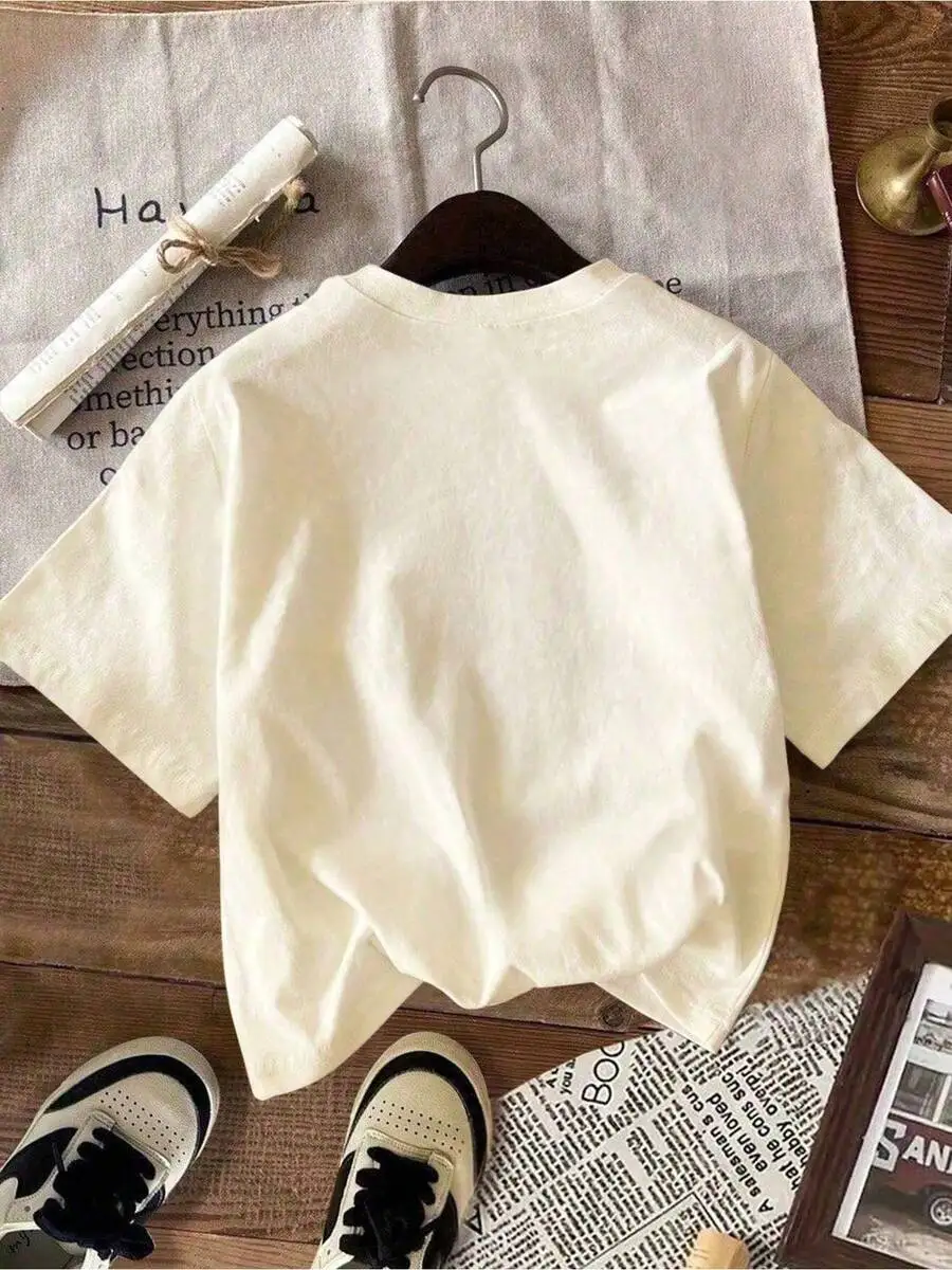 Women Graphic T‑Shirt Cute Elephant Print Crew Neck Short Sleeve Versatile Style Casual Summer Work School Everyday Outfit Tee