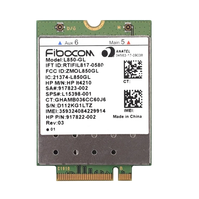 Fibocom For HP 830 840 735 745 1040 4G Module L850-GL LT4210 XMM7360 Multifunction Convenience Module